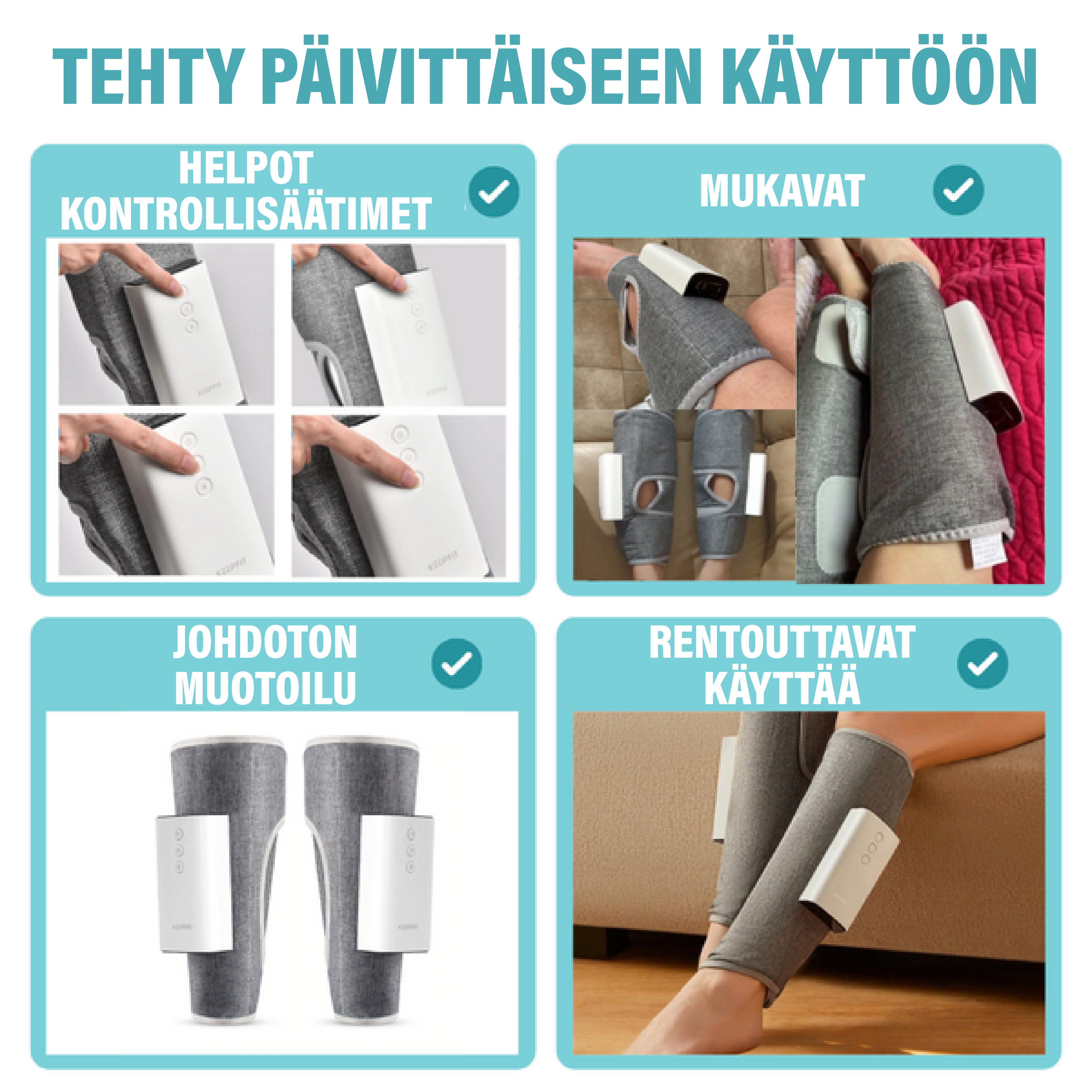 Zurafit™ Lämmitetty Jalkahierontalaite (1 x pari)