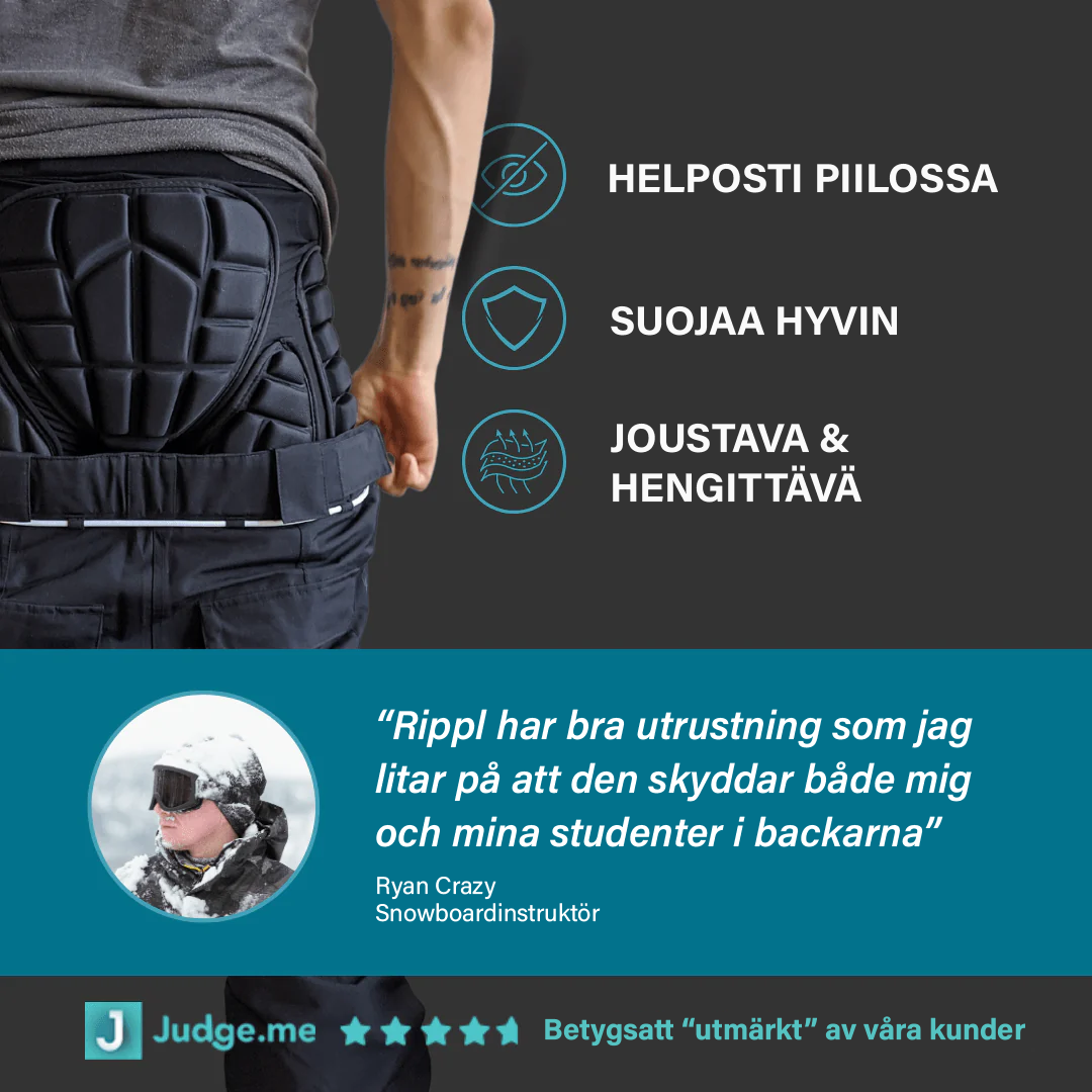 Iskuja vaimentavat shortsit lasketteluun ja lumilautailuun (Crash Pants)