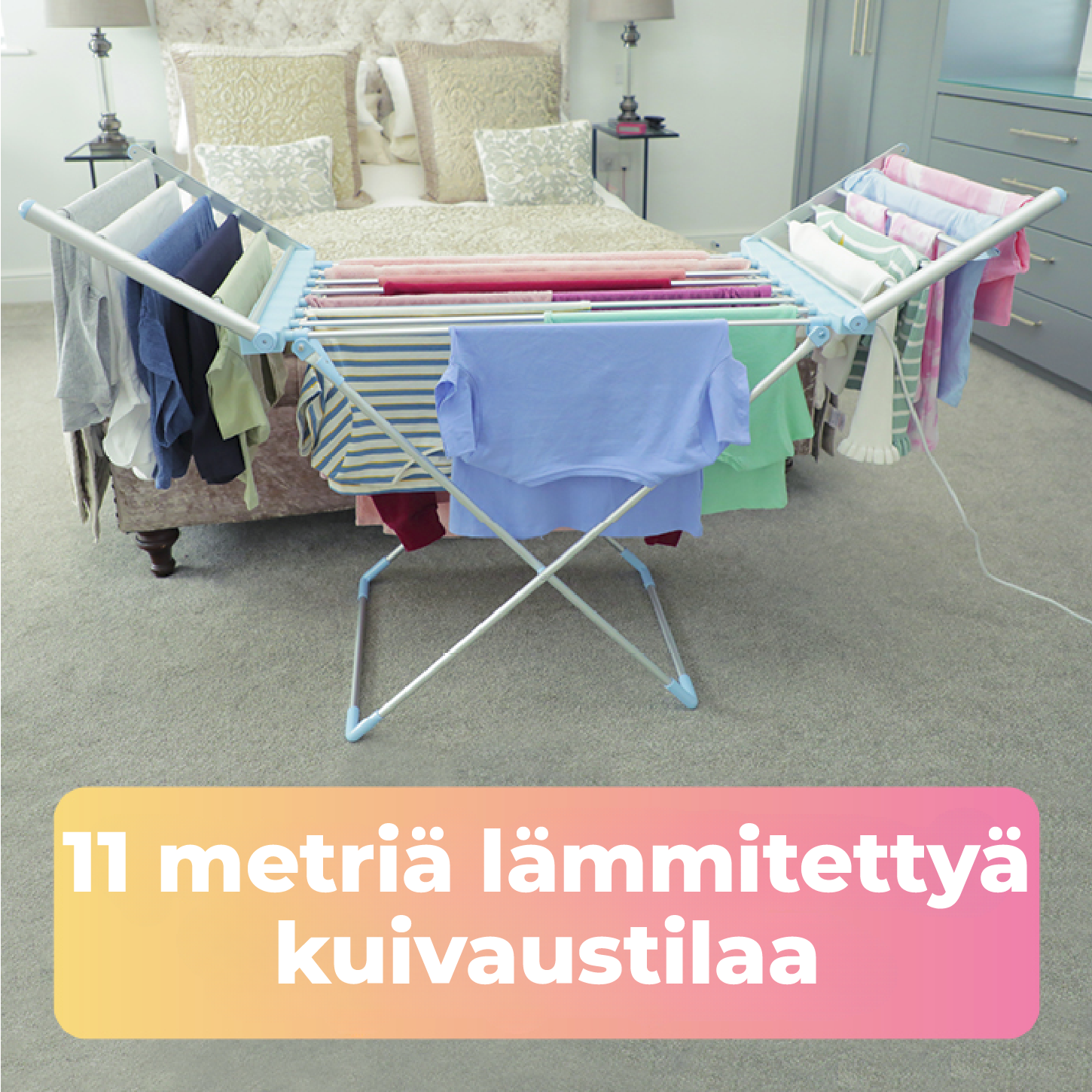 Express Dry Lämmitettävä Kuivausteline